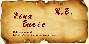 Mina Burić vizit kartica